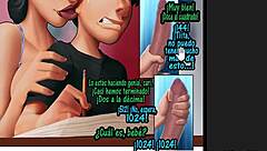 Best friend fucks his friend's busty MILF mother at home in detailed hentai style