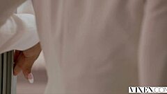 naughty ebony assistant seduces boss with blowjob and riding