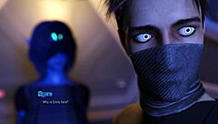 Busty cyberpunk alien slammed hard with anal creampie!