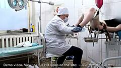 Wow, enema exam in gyno room gets wild with bondage!