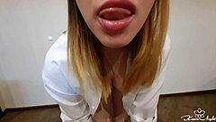 secretary helps during work break with some tasks and cleanup