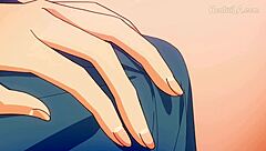 Hentai cartoon with Spanish subtitles featuring anime prostitute