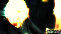 Military Mistress Licking Prisoner's Pussy with Fierce Passion!