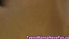 amateur teen gets her ass jizzed at the party