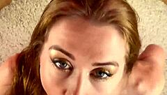 A huge facial load made horny beauty happy this morning pov