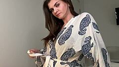 Stepmother's intense orgasm caught in bedroom