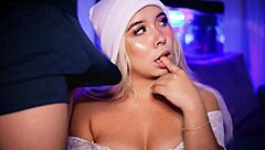 Horny Blonde Teases Boyfriend's Small Cock Through Boxers