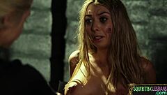 Military Mistress Licking Prisoner's Pussy with Fierce Passion!