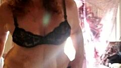 She Applies Lotion to Her Sexy Skin