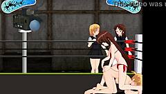 Princess Karin Battles Nina in Catfight Ring