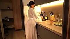 Mariana Martix offers masked burglar her big tits