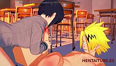 Jiro Kyoka's Passionate Blowjob and Boobjob in Classroom