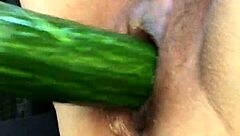 Asian Mature Wife Masturbates Pussy Outside