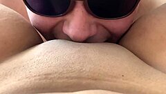 Teasing my stepsister's tight pussy with a monster cock