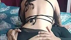 latina teen gives amazing blowjob before taking cock