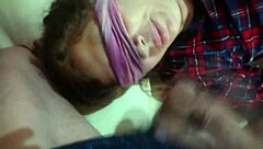 My Best Friend Passes Her Huge Cock To My Wife While She Rests Sucking And Cumshot In Her Mouth And Face!