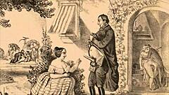 Vintage Antique Erotic Cartoon Illustration