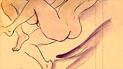 Vintage Antique Erotic Cartoon Illustration
