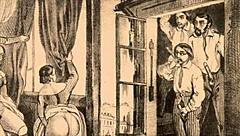 Vintage Antique Erotic Cartoon Illustration