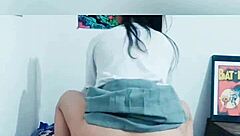 cute mexican teen babe rides classmate's cock after school, recorded having orgasm.