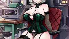 Blonde domina gives jerk off instructions 😏👸