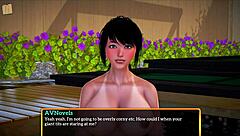 Hairless brunette with big tits and ass enjoys monster cock in erotic anime family game