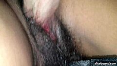 Ebony babe enjoys the party