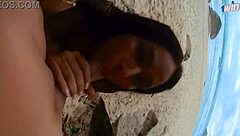 Feeling adventurous, I exposed my pussy on the beach and called a stranger for a thrilling first blowjob of the year