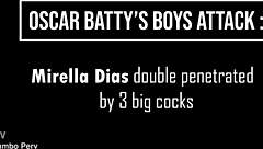 Can Mirella Dias Handle Three Massive Cocks in a Dirty DP Session?
