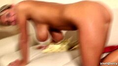 young blonde janet with big tits in scene