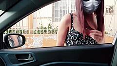 Hot amateur video of a college girl from Argentina flashing her shaved pussy in public