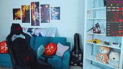 I dressed as a stormtrooper for this webcam chat and started masturbating