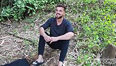 Intense Blowjob And Bareback Fucking With Monster Cock In The Woods