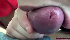 Lucky husband's wife invites girlfriend for threesome to share cum