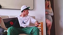 creampie with my stepmom while my step dad is next to us