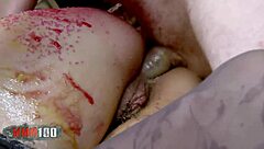 Melany Furie orgy in kitchen