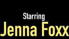 Jenna Foxx, the ebony tart, tongue fucks Sabina Rouge's hot pussy