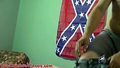 Amazing interracial blowjob from black thug Token to Jason!