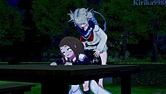 Ochako Uraraka And Himiko Toga Masturbates And Intense Futanari Sex - My Hero Academia Hentai