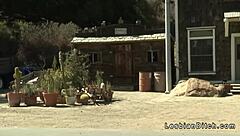 Cute lesbian teen kissing and scissoring in motel room to orgasm