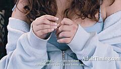 Nerdy Teen Leana Lovings in Split Screen Adventures