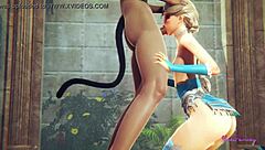 Elsa femboy in Disney Frozen yaoi manga scene