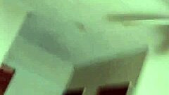 Dirty milf slut spits cum on her big tits in cuckold scene