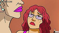 Pawg stripper rips clothes in anime trouble!