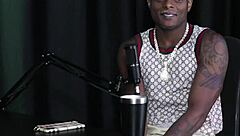 Will Mastro flashes in sheer red lingerie for exhibitionist group fun