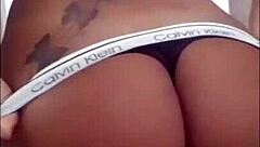 Big booty Latina Isabella teases with homemade striptease