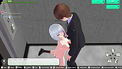 i'm in the elevator scene of loop train h-game