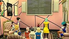 Videl and number 18 swap husbands in dragon ball hentai