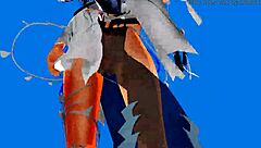 A beautiful half-naked whore dances with her naked pussy exposed