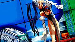 A beautiful half-naked whore dances with her naked pussy exposed